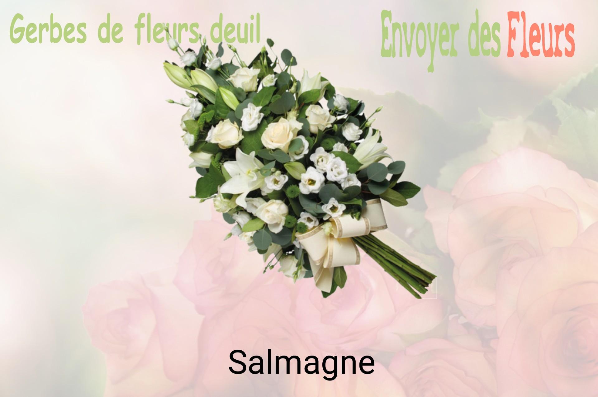 Gerbe de fleurs de deuil livrée à Salmagne